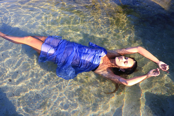 Sarong styled as a dinner outfit