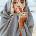 Slate grey sarong beach wrap — Spa Mama Maui pareo