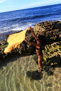 Sunrise yellow beach sarong — Spa Mama Maui pareo